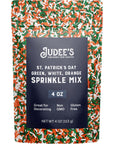 Judee's St. Patrick's Day Green White Orange Sprinkle Mix 4 oz - Gluten-Free and Nut-Free - Brighten Up Your Baked Goods - Great for Cookie and Cake Decoration - Use for Baking and as Dessert and Ice Cream Toppings