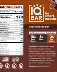 IQBAR Brain and Body Protein Bars  Chocolate Sea Salt Keto Bars  4 Count Energy Bars  Vegan Snack