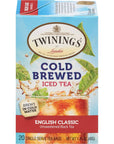 Twinings English Classic Cold Brewed Iced Tea Bags 20 Count Pack of 6