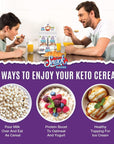 Keto Cereal by Snacks House, High Protein Low Carb Healthy Breakfast Food - Gluten & Grain Free Crunch - Paleo, Diabetic, Ketogenic Diet Friendly Cereals - 8 Pack (Cinnamon Crunch)