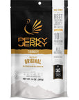 Perky Jerky Original Turkey Jerky 14oz  Low Sodium  10g Protein per Serving  Low Fat  100 US Sourced  Handcrafted Tender Texture and Bold Flavor