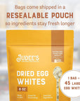 Judee’s Dried Egg White Protein Powder 8 oz - Pasteurized, USDA Certified, 100% Non-GMO - Gluten-Free and Nut-Free - Just One Ingredient - Made in USA - Use in Baking - Make Whipped Egg Whites