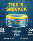 Wild Planet Skipjack Wild Tuna No Salt Added Tinned Fish Canned Tuna Sustainably Caught NonGMO Kosher Gluten Free Keto and Paleo 3rd Party Mercury Tested 5 Ounce Single UnitCan