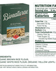 Bionaturae Rigatoni Pasta Noodles - Gluten Free Rigatoni Pasta Organic, Rice & Lentil Pasta, Kosher, High Protein, Non-GMO, Gluten Free Pasta Organic, Crafted in Italy - 12 Oz, 4 Pack