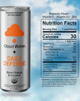 Immune Support  Gut Health Daily Defense by Cloud Water wVitamin C Vitamin D3 Zinc  Prebiotic Soda Flavored Sparkling Water Cans Blood Orange  Coconut Flavor Organic 12 Pk 12 FL oz