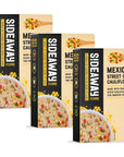 Sideaway Foods All Natural Cauliflower with Mexican Street Corn Blend 85oz Pack of 3 Gluten Free Convenient Shelf Stable Food Heat  Eat Rice Alternative Keto Friendly