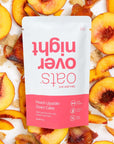 Oats Overnight  Peach Upside Down Cake  20g Protein High Fiber Breakfast Shake  Gluten Free Non GMO Oatmeal 27 oz per meal 8 Pack