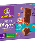 Annie's Organic Dipped Granola Bars, Caramel, Peanut Free, 10 Bars