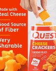 Quest Nutrition Cheese Crackers, Cheddar Blast, High Protein, Low Carb, Made with Real Cheese, 12 Count (1.06 oz bags)