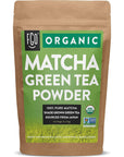 FGO Organic Matcha Green Tea Powder, Japanese Culinary Grade, Resealable Kraft Bag, 4oz, Packaging May Vary (Pack of 1)