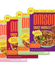 Saucy Premium Noodle Variety Pack by Omsom Noodles with Asian Inspired Flavors Soy Garlic Chili Sesame Coconut Lemongrass Curry  Garlic Black Pepper No Preservatives 10 Pack