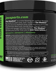 JNX SPORTS The Shadow! 350mg of Caffeine Hard Core Preworkout -Electric Energy, Mental Focus, Superhuman Strength, Men & Women - Green Apple 30 Servings