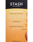 Stash Tea Green Tea Ginger Peach with Matcha 18 ct