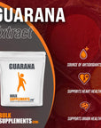 BULKSUPPLEMENTS.COM Guarana Extract Powder - Natural Caffeine Supplements for Energy Support - Gluten Free - 1000mg per Serving, 250 Servings (250 Grams - 8.8 oz)