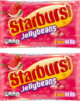 Star Burst Fave Reds Jelly Beans  Pack of 2  Smiling Sweets  Delicious Treat and Great for Adding to Easter Baskets  All of the Favorite Flavors in Each Bag  Perfect for the Office