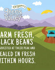 Green Valley Organics Black Beans  Certified Organic  Deliciously Tender Creamy  Mild  Deep Dark Skin  Good Source of Dietary Fiber  Protein  155 oz can Pack of 4