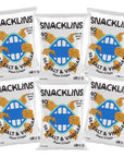 SNACKLINS Plant Based Crisps SEA SALT & VINEGAR - Gluten Free, Grain Free, 100% Kosher, Vegan Healthy Snacks, Crunchy Puffed Snack, Only 90 Calories Per Bag (Case of 6)