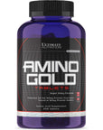 Ultimate Nutrition Amino Gold Tablets- Branch Chain Amino Acids Supplement for Muscle Building, Workout Recovery, Lean Muscle, and Athletic Performance- Whey Protein Isolate, 250 Tablets