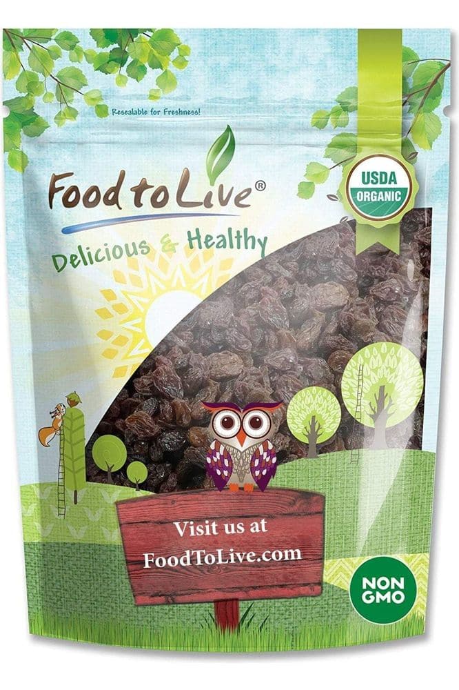 California Organic Raisins, 4 Pounds - Thompson Seedless Select, Sun-Dried, Non-GMO, Kosher, Unsulphured, Bulk, No Oil Added