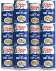 Chicken of the Sea Whole Baby Clams in Can Perfect for Pasta or Seafood Recipes 10Ounce Cans Pack of 12