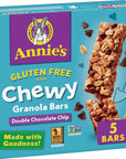 Annie's Gluten Free Chewy Granola Bars, Double Chocolate Chip, 5 Bars, 4.9 oz.