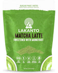 Lakanto Sugar Free Matcha Latte - Green Tea Powder with Shelf Stable Probiotics and Fiber, Sugar Free, Monk Fruit Sweetener, Keto Diet Friendly, Vegan, Detox, Destress, Antioxidants, Authentic (10 oz)