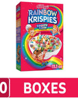 Rice Krispies Rainbow Krispies Breakfast Cereal 8g Whole Grains Original 10 Boxes