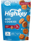 HighKey Gluten Free Ginger Spice Cookies - Keto Snack No Sugar Low Carb Snacks Foods Diet Friendly Food Healthy Cookie Dessert Treat Sweet <1g Sugar Ginger Snaps 2.0oz 3Pack