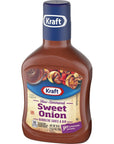 Kraft Sweet Onion Slow-Simmered BBQ Barbecue Sauce (12 ct Pack, 18 oz Bottles)