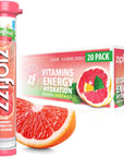 Zipfizz Energy Drink Mix Electrolyte Hydration Powder with B12 and Multi Vitamin Pink Grapefruit 20 Count