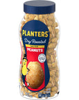 PLANTERS Salted Dry Roasted Peanuts Party Snacks Plant Based Protein 16oz 1 Jar