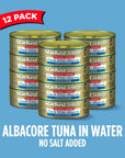 StarKist Selects No Salt Added Chunk White Albacore Tuna in Water  45 oz Can Pack of 12