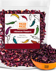 RICO Dried Hibiscus Flowers 4 oz Great For Tea Jamaica Tea  100 Natural Flowers Cut and Sifted Packaged In Resealable Bag