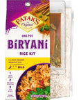 Pataks Biryani Rice 3Step Kit Premeasured ingredients included Fragrant whole spices Biryani curry spice Rice packet No artificial flavors Vegetarian Friendly 57 oz Pack of 4