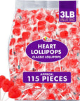 Red Heart Lollipops  3 Pounds Heart Shaped Lollipops  Strawberry Flavored Bulk Red Lollipops Suckers  Individually Wrapped Bulk Red Candies for Candy Buffet