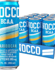 NOCCO BCAA Energy Drink Caribbean Pineapple  12 Fl Oz Pack of 12  180mg Caffeine Sugar Free Energy Drinks  Carbonated Low Calorie BCAAs Vitamin B6 B12  Biotin  Grab  Go Performance Drink