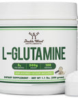 L Glutamine Powder 1.1lbs (100 Servings of 5 Grams Each - Third Party Tested L-Glutamine Powder) Unflavored, Keto, Vegan Friendly (with Scoop) for Exercise Endurance and Gut Health by Double Wood