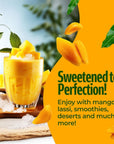 Ashoka Premium Mango Puree Sweetened Kesar Mango Pulp Great for Smoothies Juices Baking and Eating as Whole Rich Mango Concentrate from India 30 Ounce