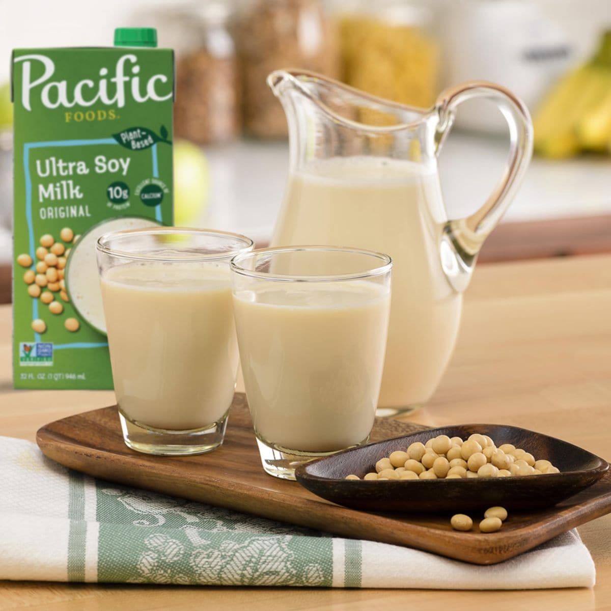 Pacific Foods Original Ultra Soy Milk Plant Based Milk 32 oz Carton