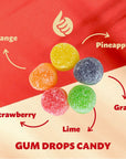 Gum Drops Candy Assorted Fruit Flavors 2Pound Bag