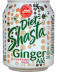 Shasta Diet Ginger Ale 8 fl oz Pack of 12 with By The Cup Coasters