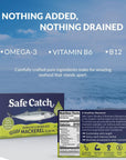 Safe Catch Canned Mackerel Fish in Pure Olive Oil Mercury Tested Wild Caught North Atlantic Mackerel Fillets Skinless  Boneless 4oz Cans Pack of 12