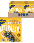 Wasa Gluten Free Original Crispbread 54 oz Pack of 10 Gluten Free Crackers NonGMO Ingredients