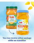 Dole Fruit Jars Yellow Cling Sliced Peaches in 100 Fruit Juice Gluten Free Pantry Staples 235 Oz Resealable Jars Pack of 8