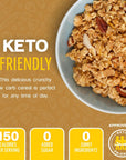 General Nature Keto Granola Low Carb - Coffee Flavor - Keto Cereal Low Carb Cereal - Zero Added Sugar, 3G Net Carbs - Healthy Breakfast Low Carb Keto Nut Granola for Yogurt or Topping - Gluten Free, Vegan & Kosher