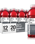 vitaminwater zero sugar xxx - electrolyte enhanced water w/ vitamins - 20 fl oz - 12 Pack