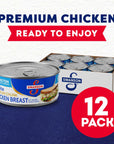 Swanson White Premium Chunk Chicken Breast with Rib Meat in Water 975 oz Can Pack of 12