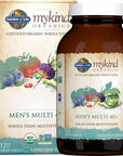 Garden of Life Organics Whole Food Multivitamin for Men 40+ 120 Tablets, Vegan Mens Multi for Health & Well-Being Certified Organic Whole Food Vitamins & Minerals for Men Over 40 Mens Vitamins