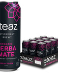 Steaz Antioxidant Brew Organic Yerba Mate Tea 16 oz Pack of 12 Berrytopia