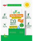 Carlyle Baby Vitamin D3 400 IU | Liquid Drops | .31oz (9.2 mL) | 1 Year Supply (365 Servings) | Vegetarian, Non-GMO, and Gluten Free Formula for Infants and Newborns | Lil' Sprouts